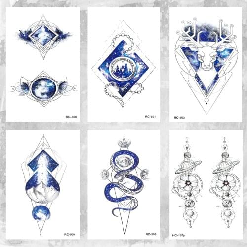 New Starry Series Body Art Beauty Makeup Waterproof Temporary Tattoo Sticker 10 X 6 CM