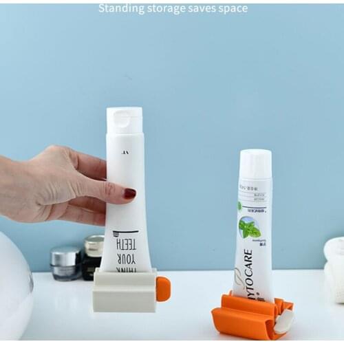 1Pcs Toothpaste Tube Squeezer Manual Bathroom Accessories Toothpaste Dispenser Multi Purpose ABS Reuse Portable Rolling Holder