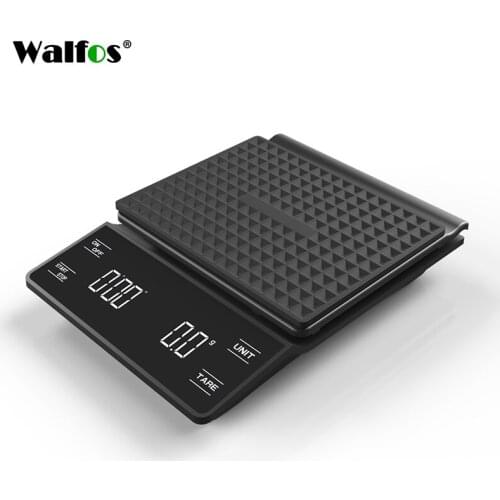 Walfos 3kg/0.1g Electronic Coffee Scale with Timer High Accuracy Digital Kitchen Scale Coffee Weight Balance Without Battery