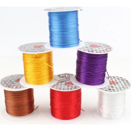 1 Roll Multi-Colors 0.8mm Strong Stretchy Elastic Beading Wire Cord String Thread for DIY Beading Bracelet Necklace 10M