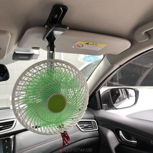 12V Oscillating Stepless Speed Air Cooling Electric Fan Swing Clip Fan for Car Vehicle Outdoor Home Camping J22 21 Dropship