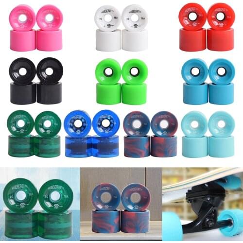 4pcs Skateboard Wheels 51mm x 70mm PU Hardness Skate Board 78A Longboard Wheels For Street Longboard Skate Deck Cruiser Wheel