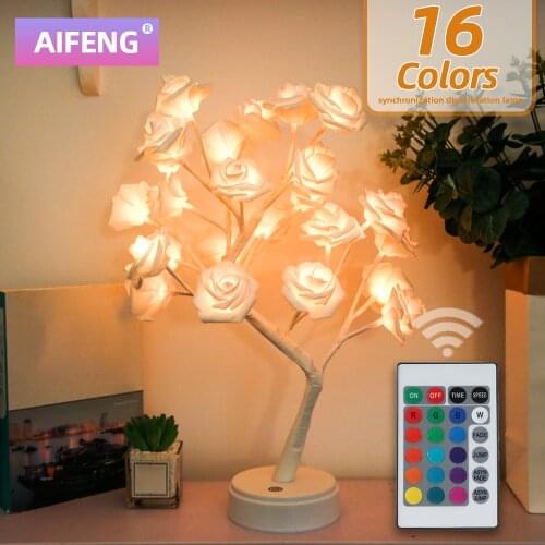AIFENG 16 Colors Led String Lights Room Lighting Decorative Tree Garland Bedroom Lighting Flickering Lights Room Lights Decor