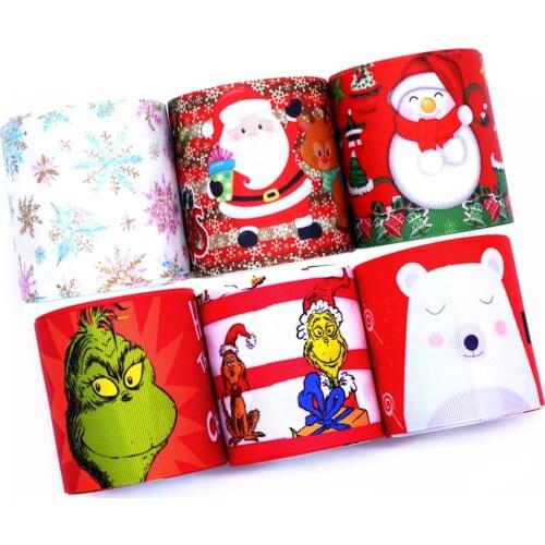 Free shipping 50 yard cartoon printed grosgrain ribbon 31696