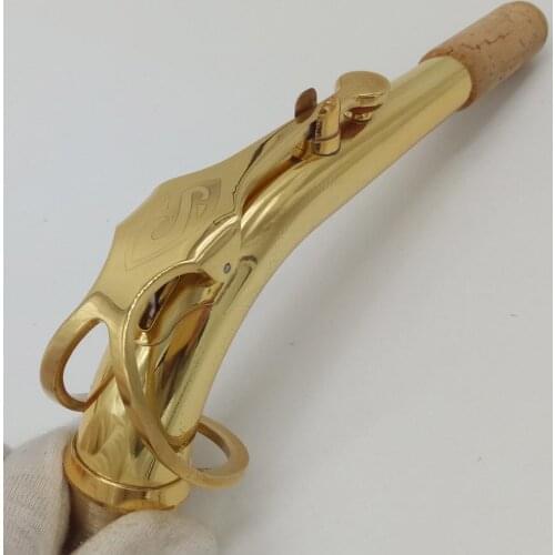 Free Shipping Music Fancier Club Professional Instrument Alto Saxophone Neck Brass Gold Lacquer Sax Custom Neck Accessories