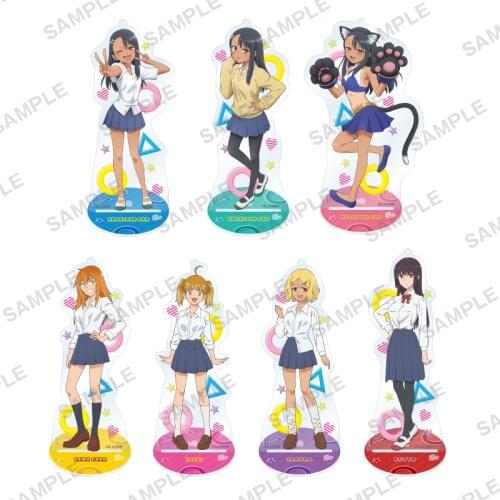 Japanese Anime jiranaide, Nagatoro-san Hayase Nagatoro Cartoon Keychain Acrylic Stand Figure Model Plate Desktop Toy Gift