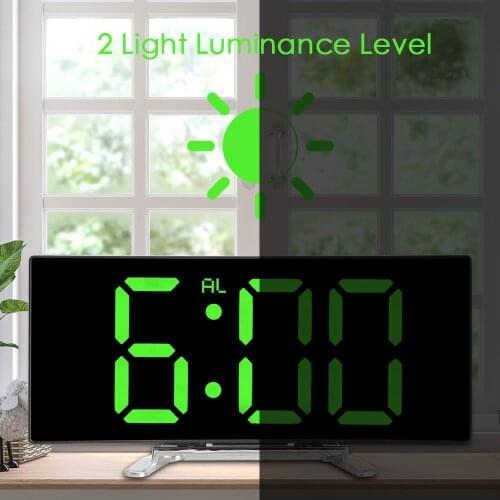 Digital Alarm Clock LED Screen Alarm Clocks For Kids Bedroom Dimmabl Table Clock Home Decor LED Clock Temperature display