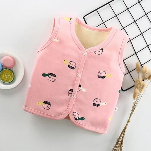 Children Plus velvet Vest Boys girls Infant Toddler Spring Autumn Wool Baby Fashion Waistcoat Clothes Kids Tops