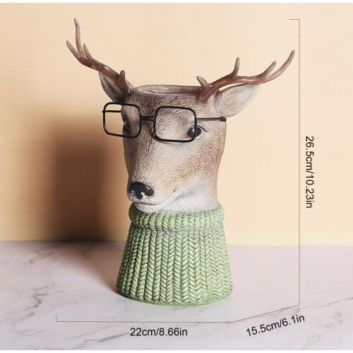 Home Ornaments Animal Pot Flower Decoration Vase Garden Cute Durable Courtyard Synthetic Resin Flowerpot