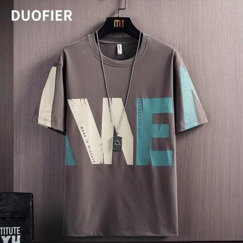 New Summer Mens T Shirt 2021 Fashion Pullover T-shirt Short Sleeve Clothes Casual Cotton Tees Male Streetwear Hip-Hop Tops 4XL