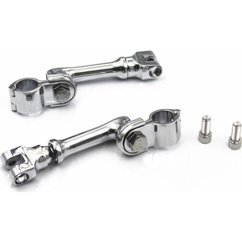Chrome 1'' 25mm Highway Longhorn Engine Guard Foot peg For Harley Electra Glide Dyna Softail Sportster 883 1200 Road King