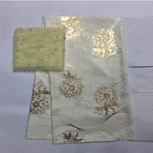 LX!2019 Swiss voile lace in Switzerland dry cotton Swiss voile lace fabric print gold with beads for women wedding dress! F32511