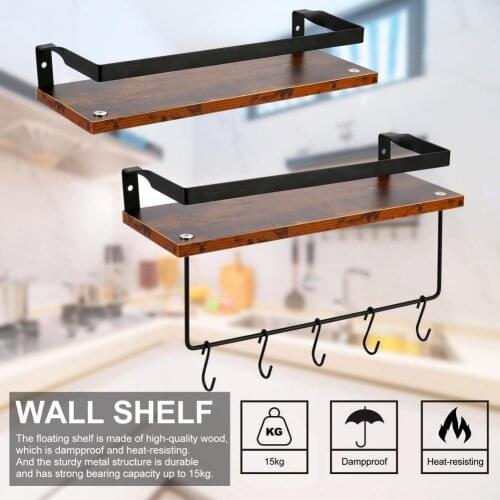 Wall Shelves Wall-mounted Large Bearing Capacity Simple Design Wood Floating Wall Display Holder Book Storage Rack Organizer