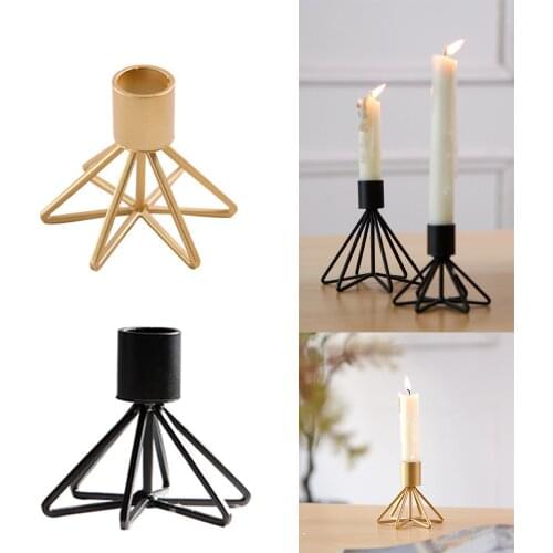 Nordic Iron Candlestick Gold Candle Holders Wedding Decoration Bar Party Home Decor Candlestick Candlelight Dinner for Bedroom