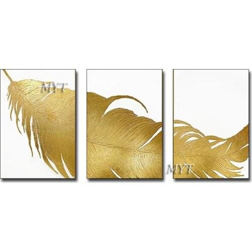 Unframed 3D Thick Heavy Textured Gold Design Leaf Picture Oil Painting Art Abstract Canvas Wall Art Decoration Piece Artwork