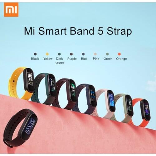 Original Xiaomi Mi Band 5 Strap Smart Accessories for Xiaomi Miband 5 NFC Smart Wristband