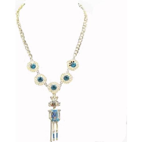 Autumn and winter Baroque King doll shape necklaces Korean metal personality fashion sweater chain jewelry