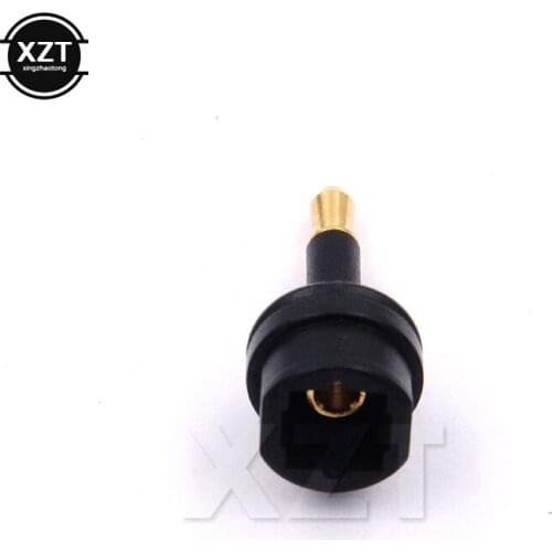AT new Standard TOSLINK TO 3.5mm Universal Mini Jack Plug Audio Fiber Optic Optical Black 1pcs Adapter Travel Connector 2017