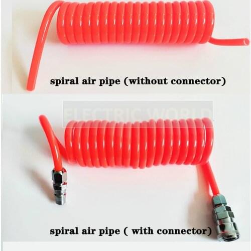 PU spring tube Air pipe Compressor Hose PU tube 8*5mm Spiral air pipe with/without Connector Pneumatic Hose PU Pipe