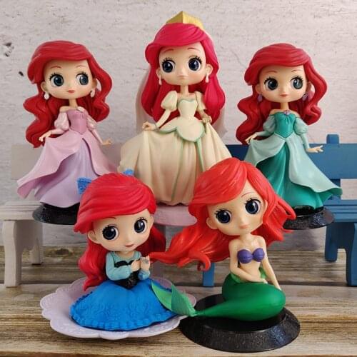 Q posket Disney Princess Ariel Hand-made ornaments toys Action Figure Model Toys Gifts for Kids