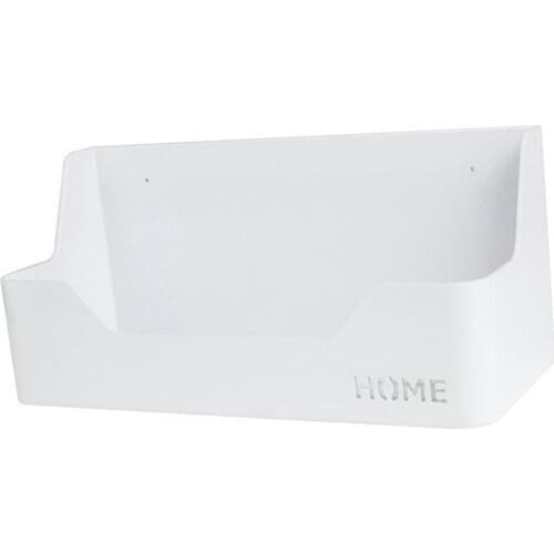 Self Adhesive Storage Caddy Bedside Shelf Wall Mounted Organizer for Home Office Dorm (White)