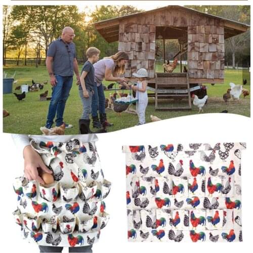 Standard Eggs Collecting Gathering Holding Apron Duck Goose Eggs Housewife Kitchen Home Workwear Kitchen Supplies Chicken Farm