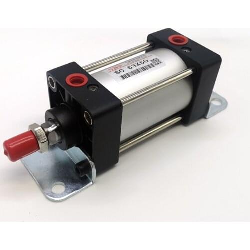 SNS brand SC63X50 Pneumatic Air Cylinder SC63x50-LB Bore 63mm Stroke 50mm SCstandard Cylinder With LB Foot Bracket