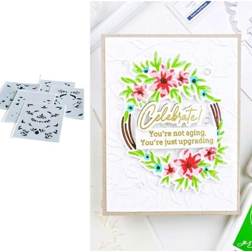 Flower Mood Pattern Stencil New for 2021 Arrive Scrapbook Diary Decoration Embossing Template Diy Greeting Card Handmade