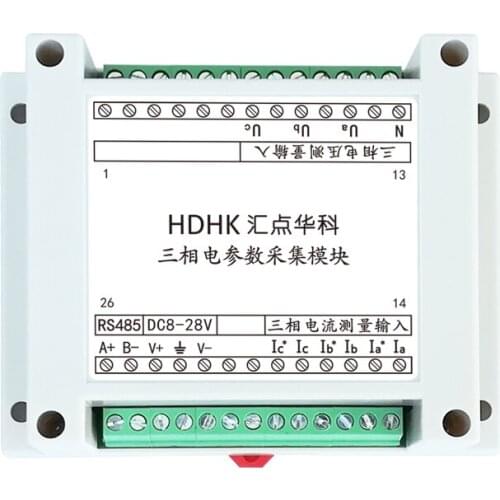 Three-phase Electrical Parameter Acquisition Module Current Voltage Frequency Power RS485 Sensor Transmitter MODBUS-RTU