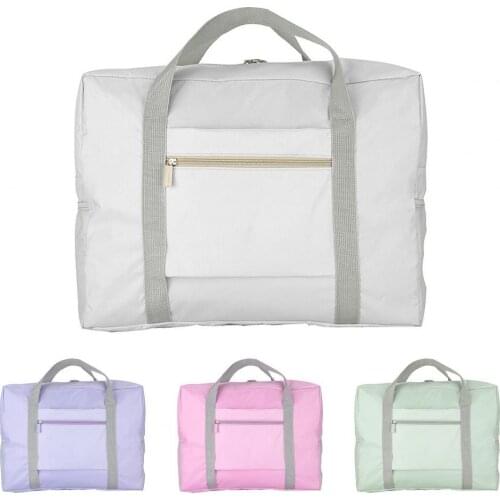 Travel Bag Moisture-proof Polyester Large Capacity Double-layer Bag Waterproof Dual Zippers Folding Storage Pouch for Suitcase