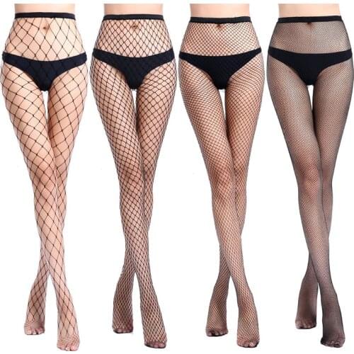 High Quality Hollow Out Sexy Pantyhose Black Mesh Stockings Jeans Stretch Bottoming Stocking Fishnet Stockings Tights Female