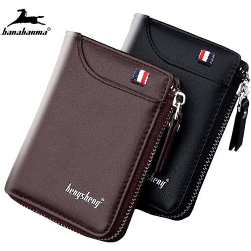 Wallet for men short Casual carteras Short Wallets PU Leather Male billetera hombre luxury small Zipper coins bag cartera hombr