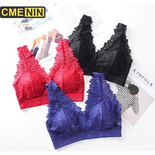 CMENIN Sleep Lace Women Underwear Lingerie Bra Bordered Comfortable Cross Strap Tube Top Bustier Crop Top With Cups Hot B0203