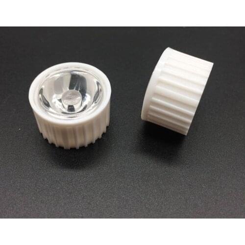 10pcs 5/8/15/25/30/45/60/90/120 degrees LED Lens With white Holder For 1W 3W 5W High Power LED Lamp Light