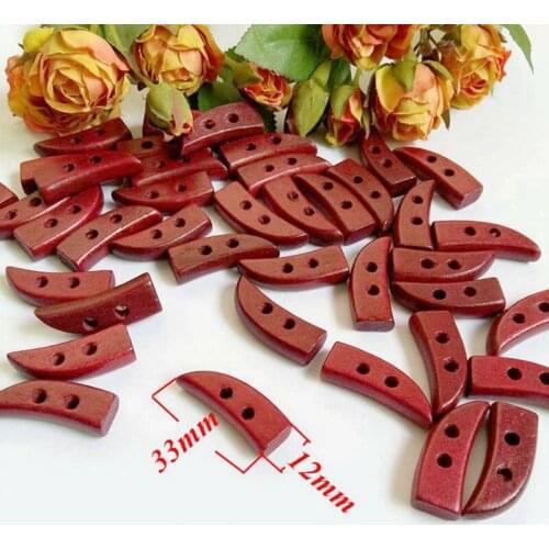 20pcs/pack wooden Buttons 2 Holes Trench coat buttons For Decorative buttons Scrapbooking Accessories 33mm