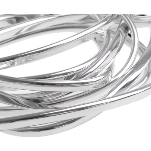 3mx6mm Chrome Trim Strip Bumper Air Vent Grille Switch Rim Moulding "U" Style Wholesale