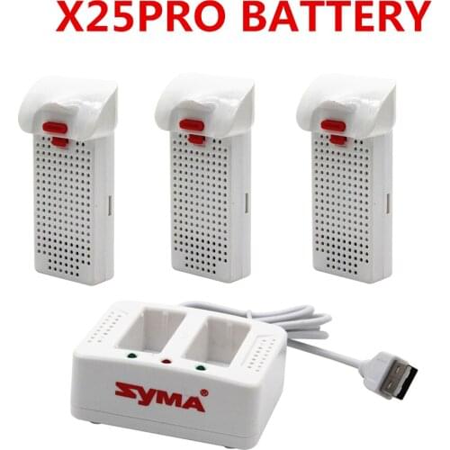 X25pro Battery 7.4V 1000mAh With Charger for Syma X25pro Drone Spare Parts Accessories RC Quadcopter
