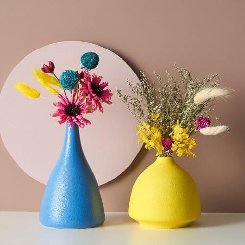 Home Accessories Decorative Vases Ceramic Flower Pots Living Room Decoration Minimalist Plant Vase Table Room Decor Aesthetic