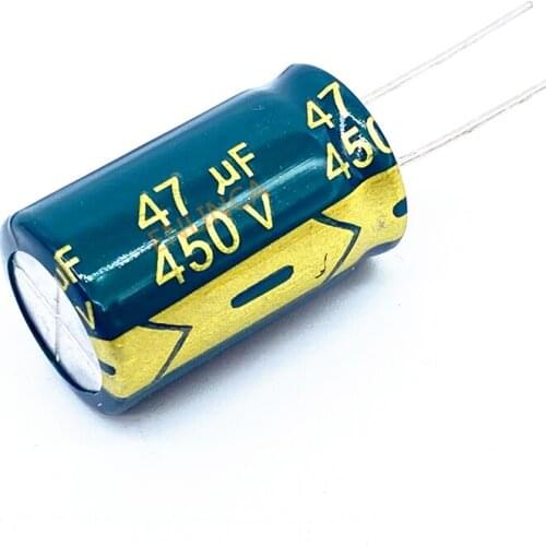 2pcs/lot 450v 47UF high frequency low impedance 450v47UF aluminum electrolytic capacitor size 16*25 20