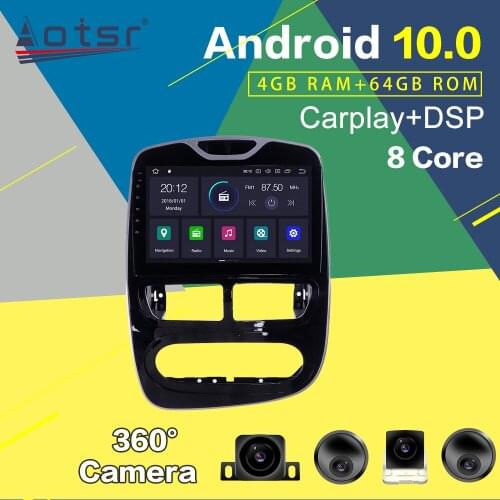 Car Multimedia Player For Renault Clio 4 IV Android Auto Radio 2013+ 64GB PX6 Car GPS Navigation Auto Stereo Audio Head Unit 2k