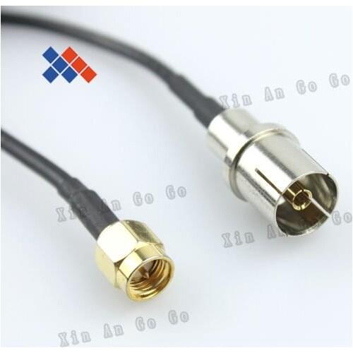 Free shipping SMA male to TV female Stecker Pigtail cable RG174 15CM