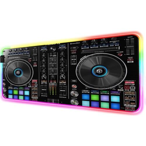 Mairuige Printing DJ Mixer Game RGB Big Mouse Pad Player Big Mouse Pad Computer Mouse Pad LED Backlit Keyboard Desktop Pad Desk