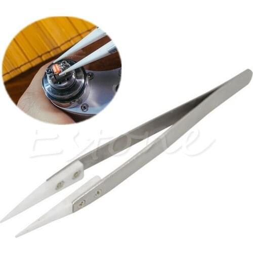 C18 New Hot Heat Resistant Stainless Steel Ceramic Tweezers Pointed Tip For RBA RDA Coils