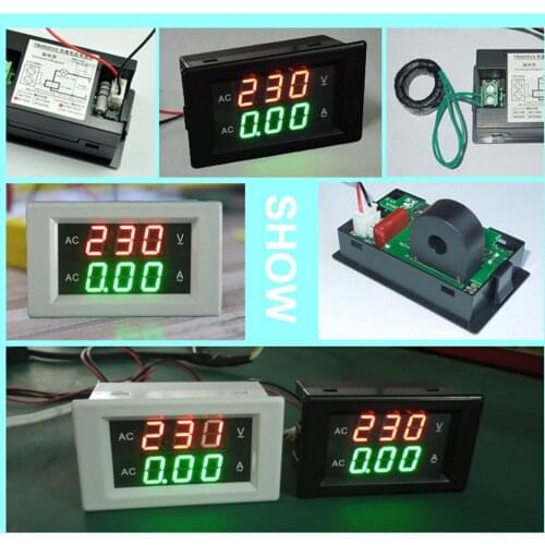 YB4835VA—500V/50A Digital Display AC Voltmeter Ammeter Panel Amp Device Volt Voltage Current Meter Voltage Measurement Tool