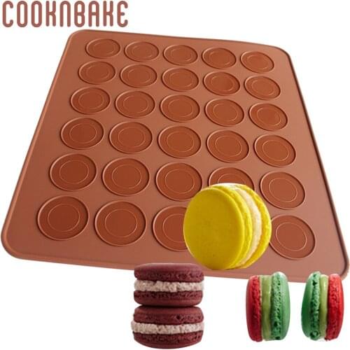 COOKNBAKE Macaron Mat small Size Round cake baking tool 26*29cm Silicone Oven Mats biscuit Baking Cushion Pad