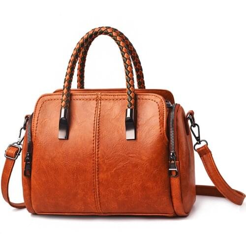 Lady Boston bags womens bag casual comfort and elegance Fashion retro handbag shoulder crossbody bag 3283 27X13X20cm