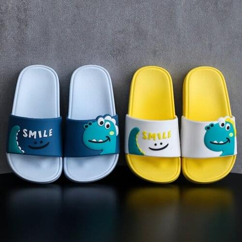 Childrens Slippers Summer New Cute Cartoon Dinosaur Boys and Girls Childrens Slippers Girls Slippers Kids Slippers for Boys
