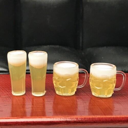 G05-X5087 children baby gift Toy 1:12 Dollhouse mini Furniture Miniature Juice beer mug 2pcs/set