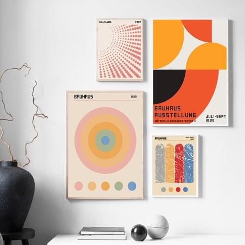 Germany Bauhaus Avant-Garde Structure Exhibition Wall Art Canvas Painting Posters And Prints Wall Pictures For Living Room Decor