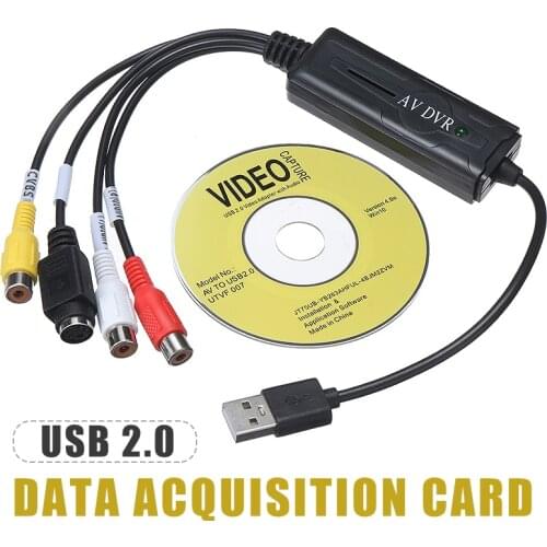 High Quality USB 2.0 Video Capture Card Portable VHS to DVD VCR Converter Adapter With CD-ROM For PC Laptop